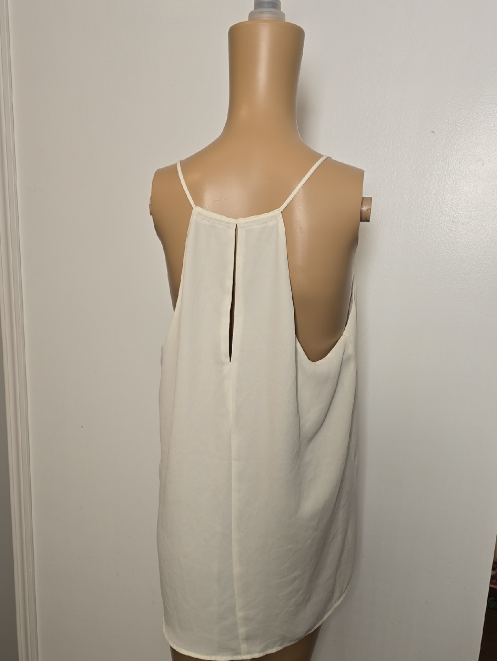 Women's Cream Sleeveless Slip Blouse